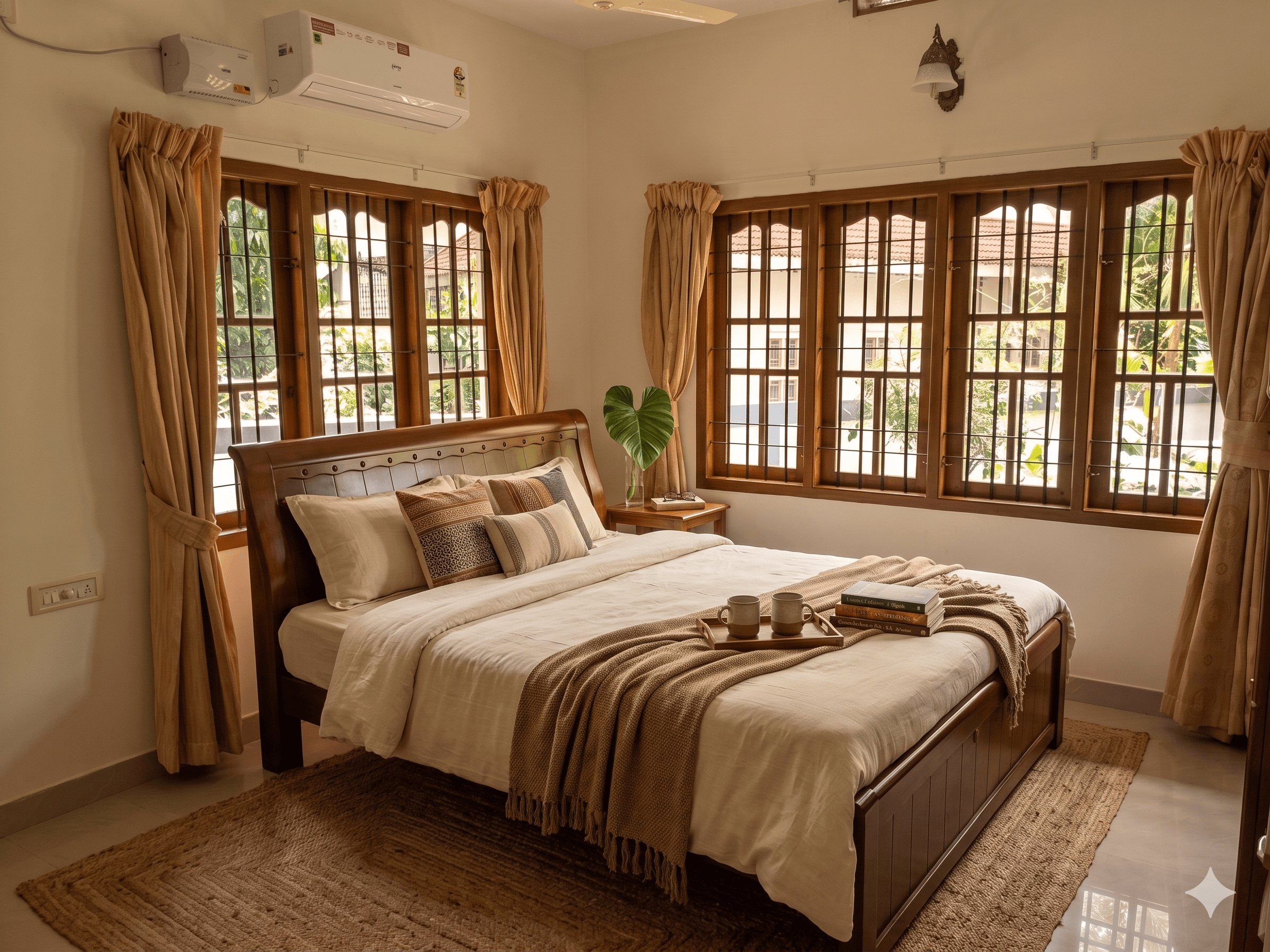 Master bedroom at Veranda Villa, Angamaly