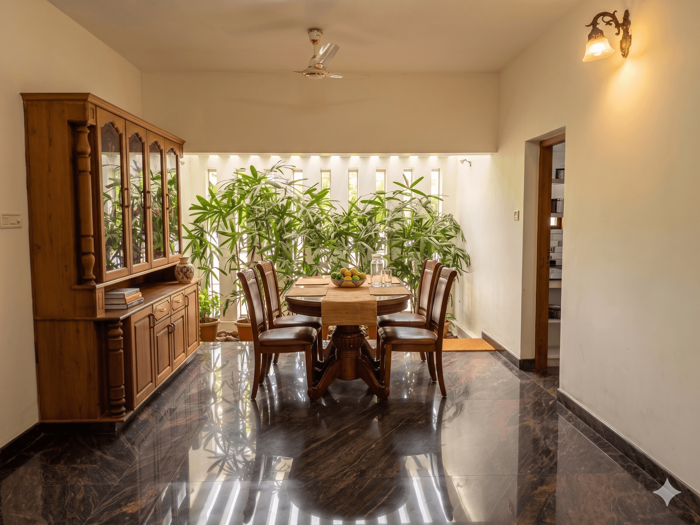 Dining area at Veranda Villa, seating for seven